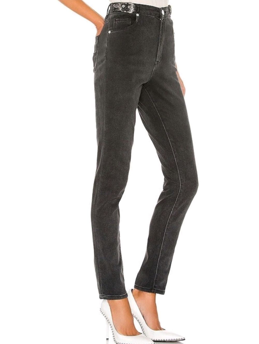 BlankNYC Womens Toxic Trait Black The Bleeker High Rise Skinny Jeans NWT Size 25